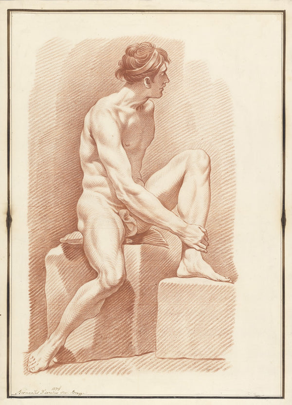 Seated male nude 1778