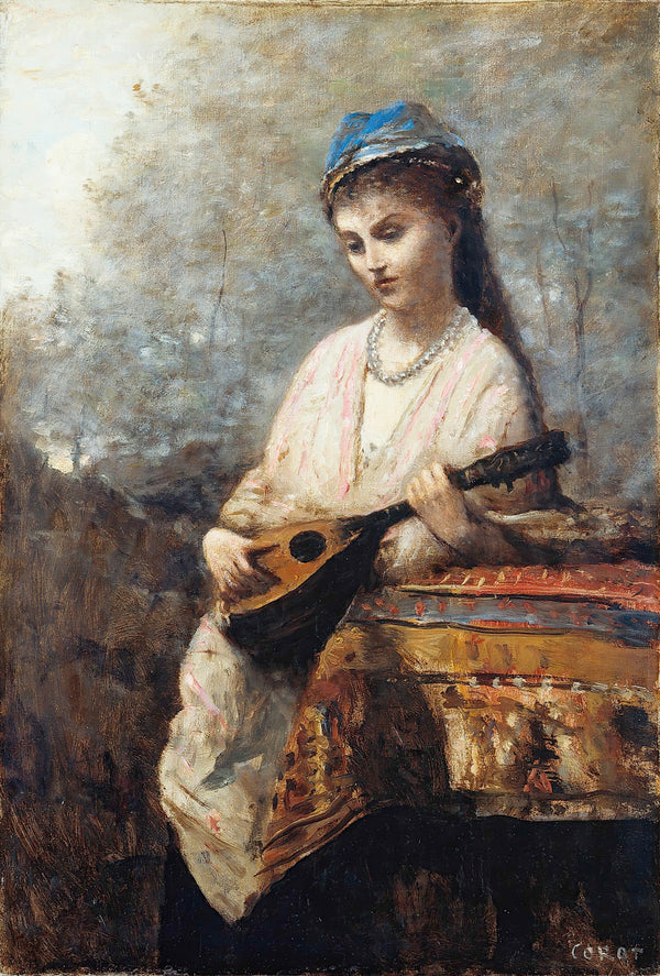 Young Girl with a Mandolin 19th century