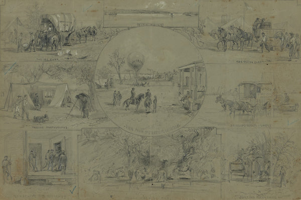 Nine camp scenes 1862