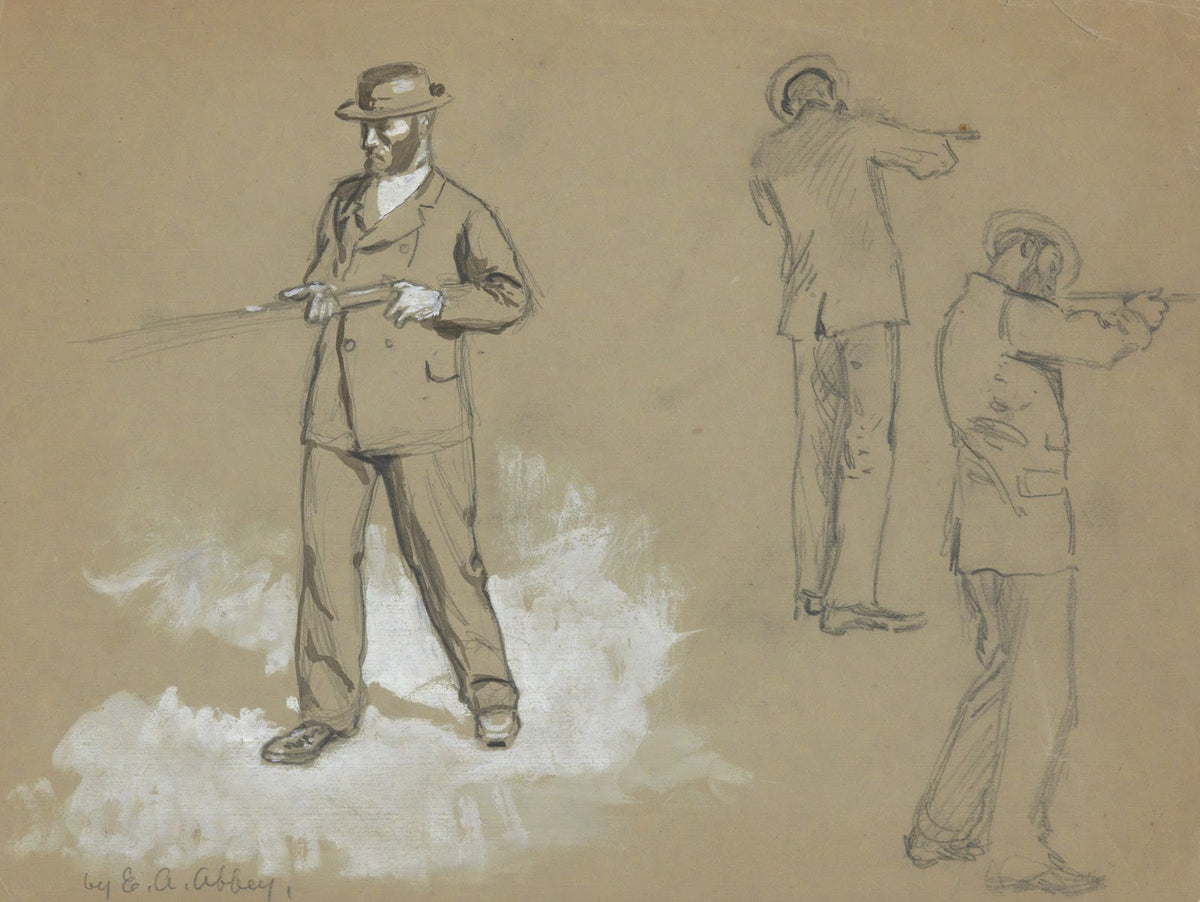 Three Sketches of a Man with a Gun