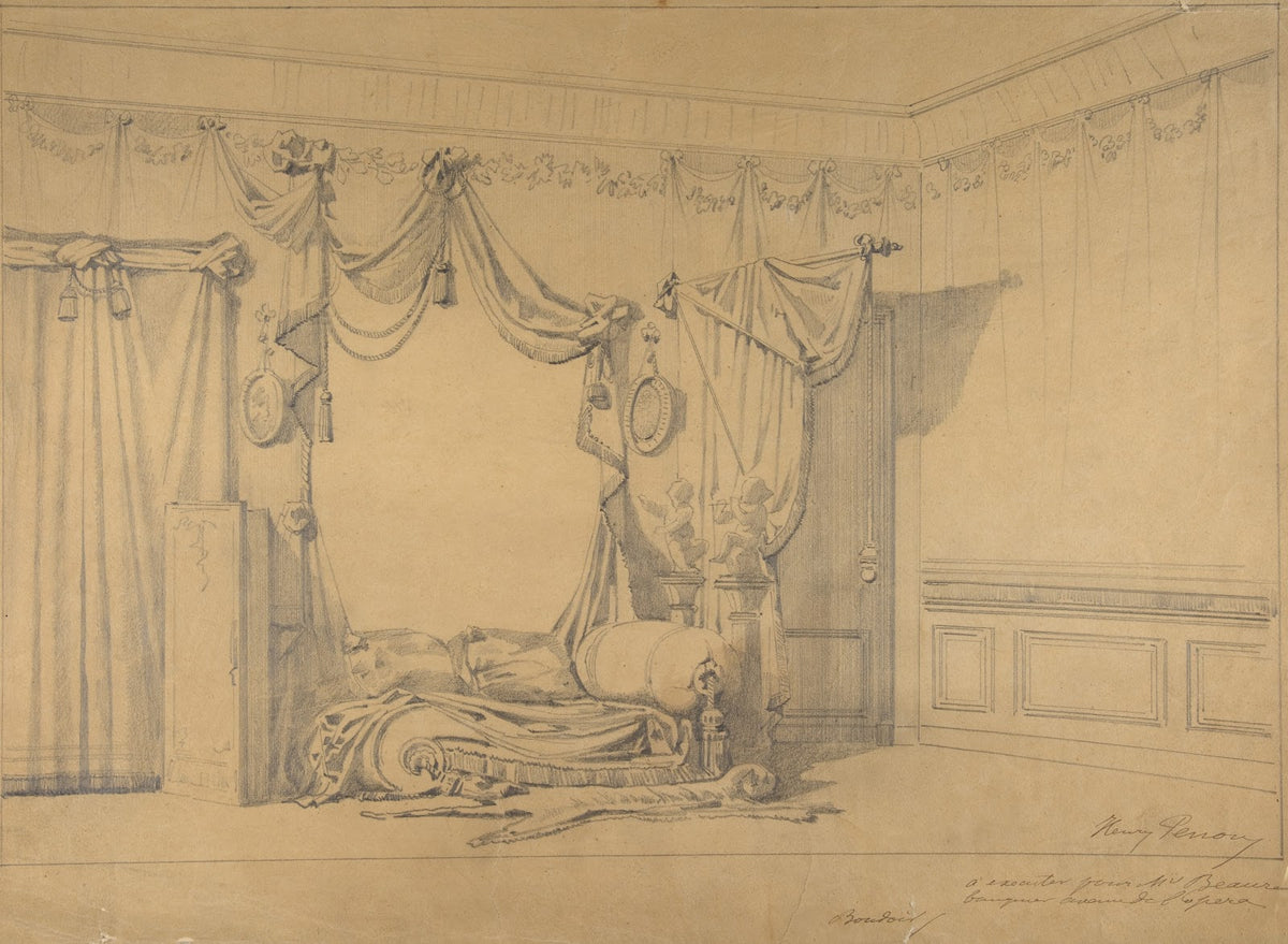 Design for a bedroom 19th century