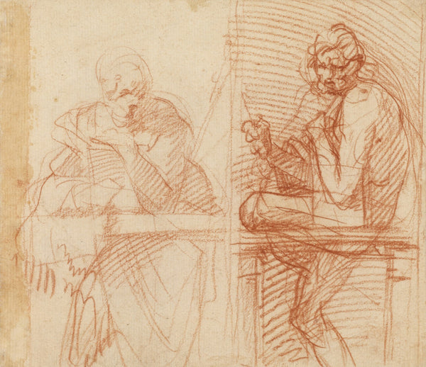 Study of Figures Behind a Balustrade 1522