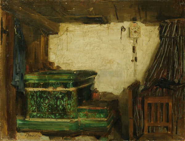 Corner Of A Room With Tiled Stove