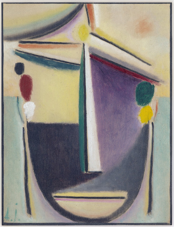 Abstract Head Black Yellow Purple around 1922