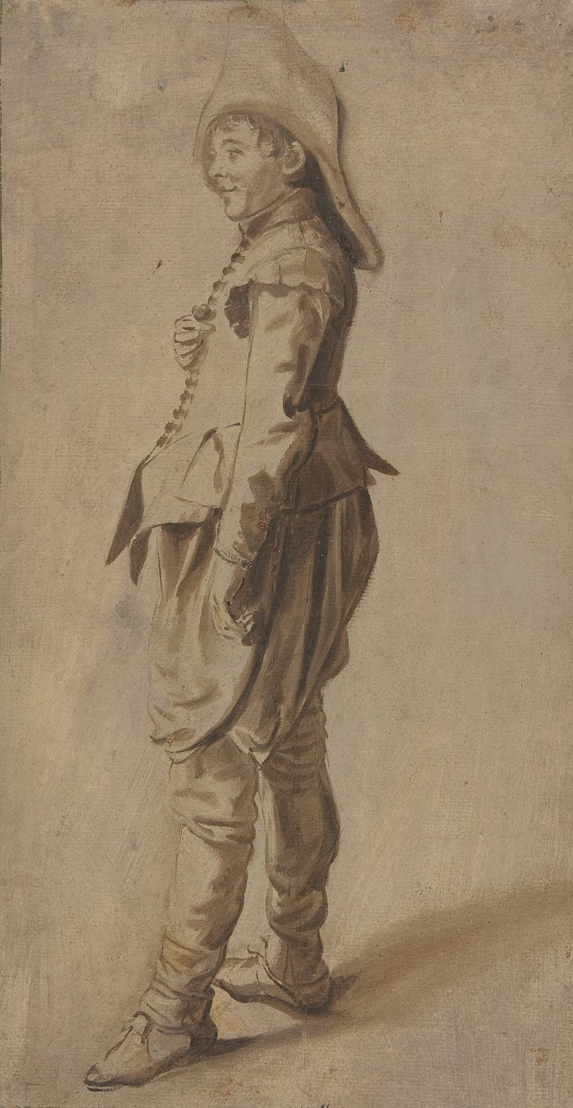 Study of a Standing Youth in a Hat 17th century