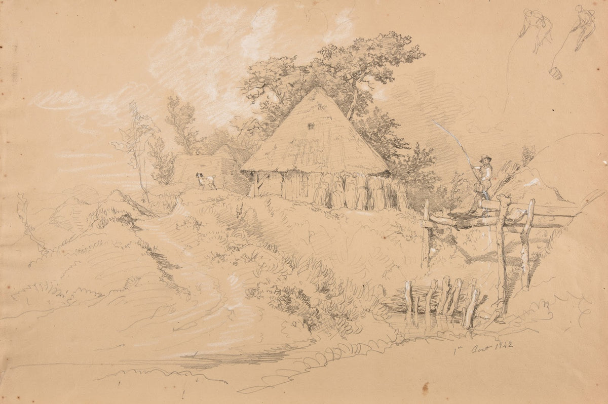 Pêcheur et cabane 1842