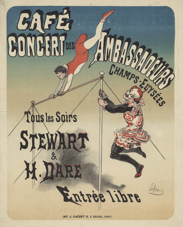 Café concert des Ambassadeurs Stewart et H Dare 1877