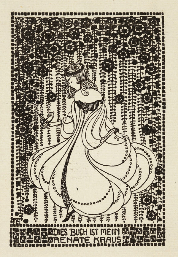 Bookplate Dies buch ist mein Renate Kraus before 1911