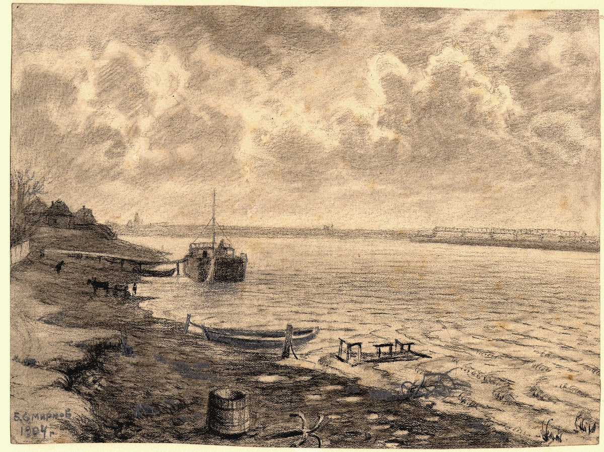 On the Banks of the Irtysh River near Omsk 1904