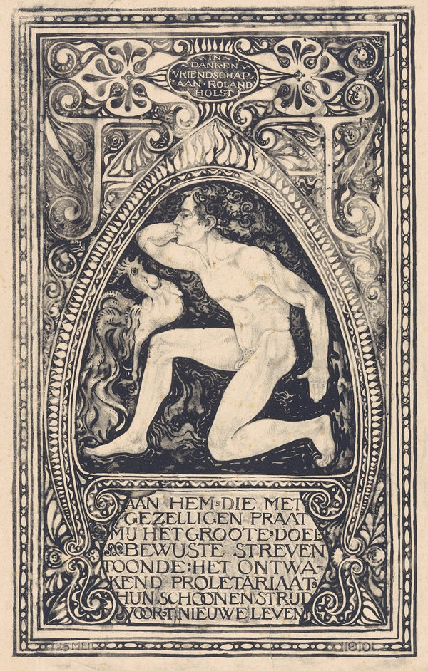 In dank en vriendschap aan Roland Holst 1910 12 26