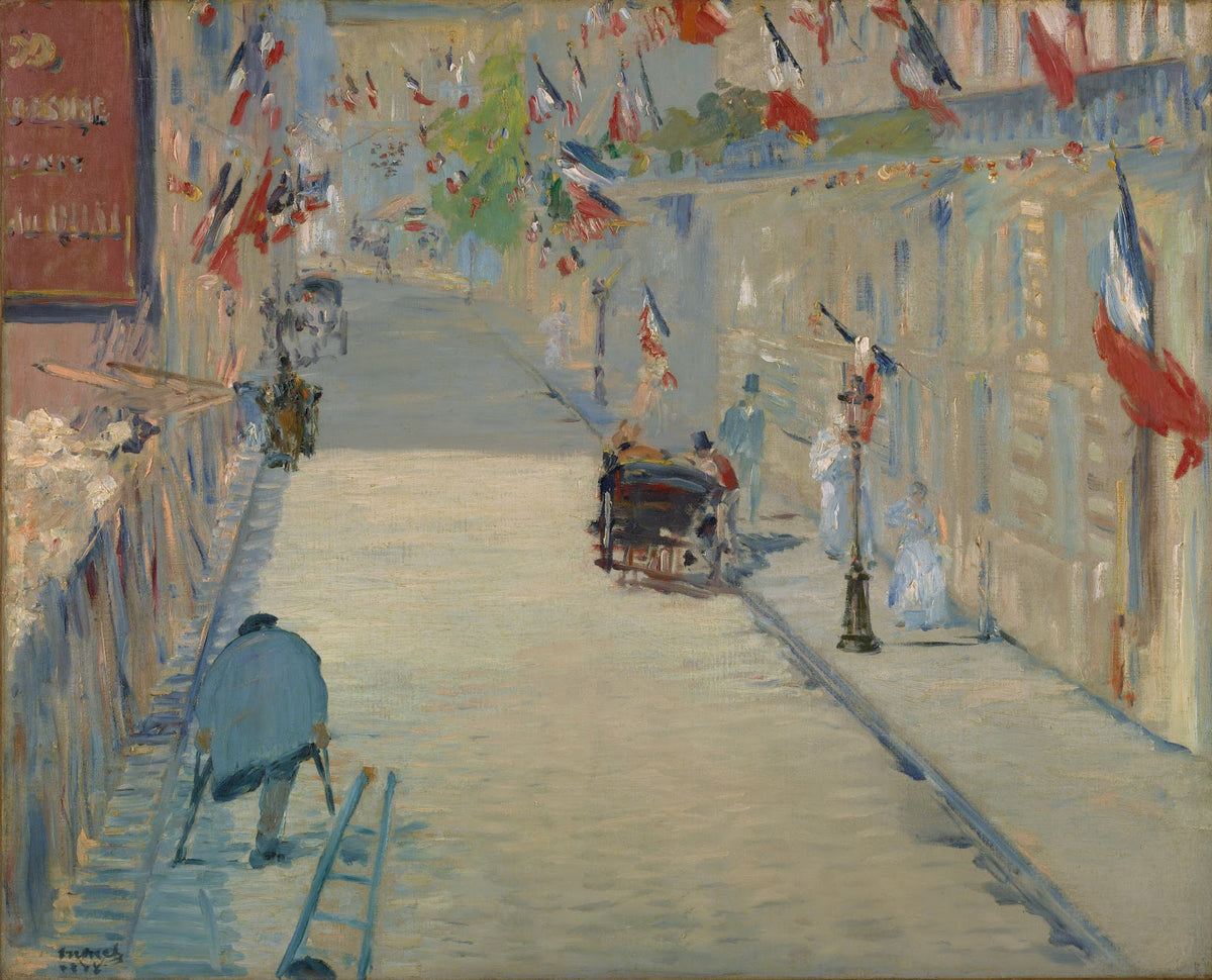 The Rue Mosnier with Flags 1878