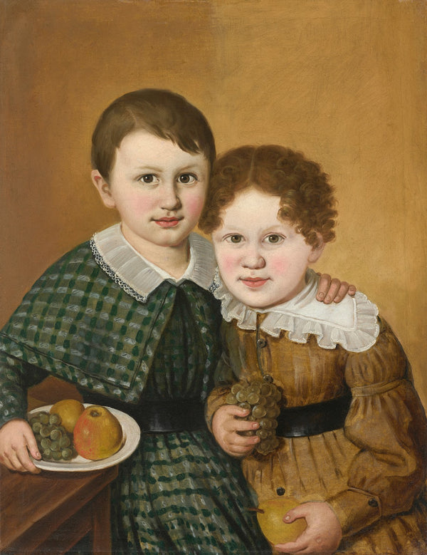 Portrait of Two Children Two Brothers 1842