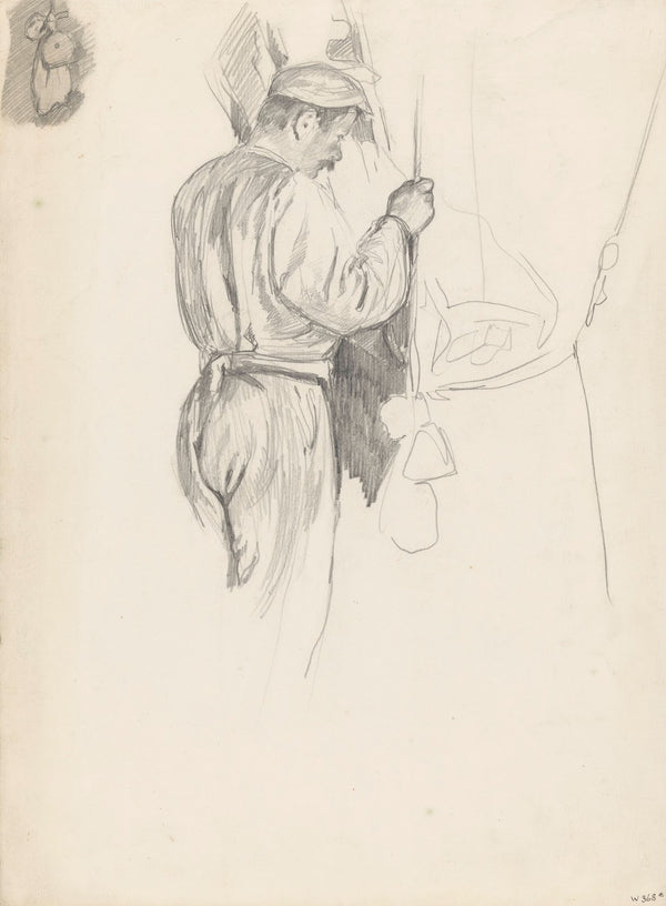 Dubbel schetsblad met twee studies van een molenaar 1870 1923