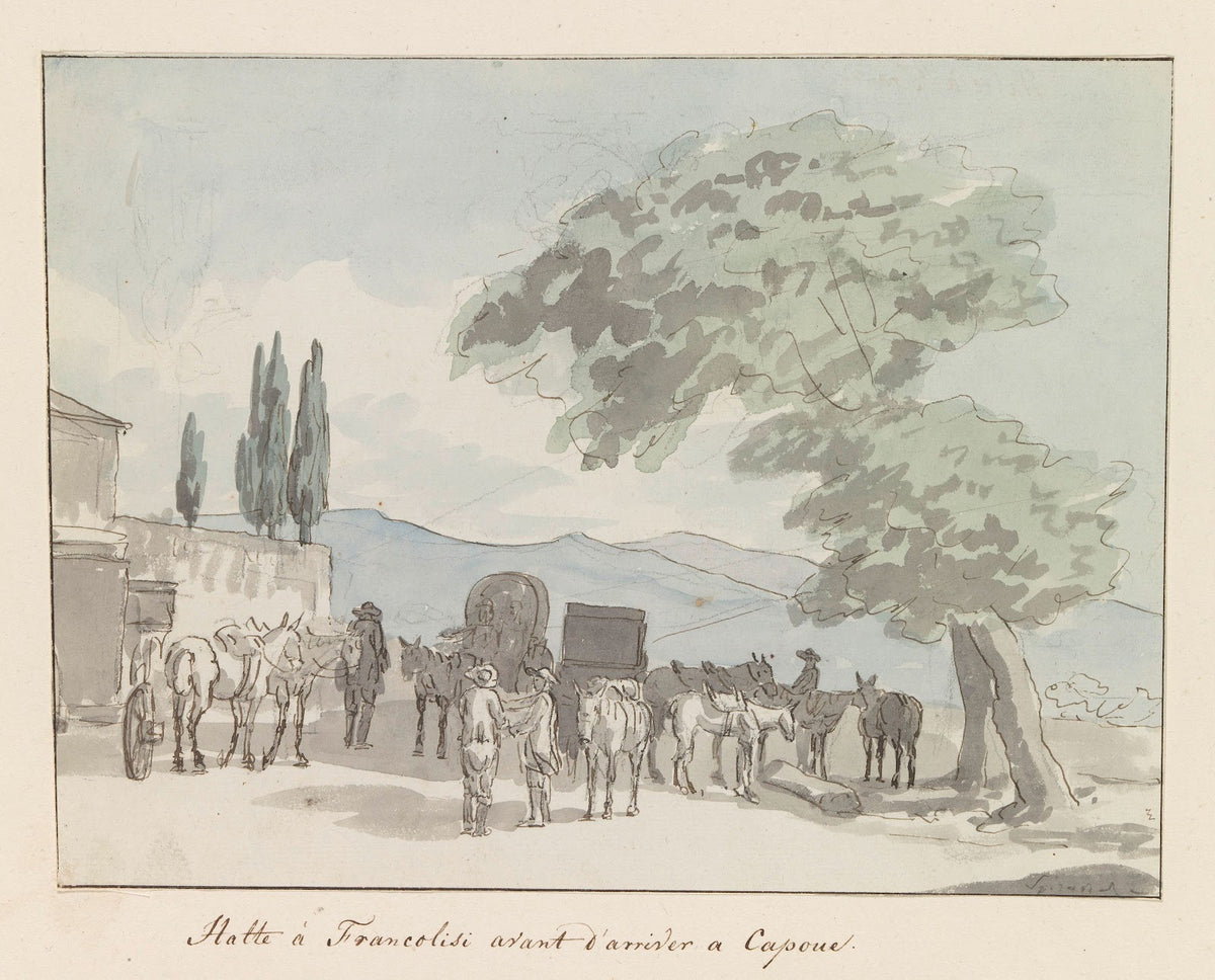 Stop in Francolisi voor aankomst in Capua 1778