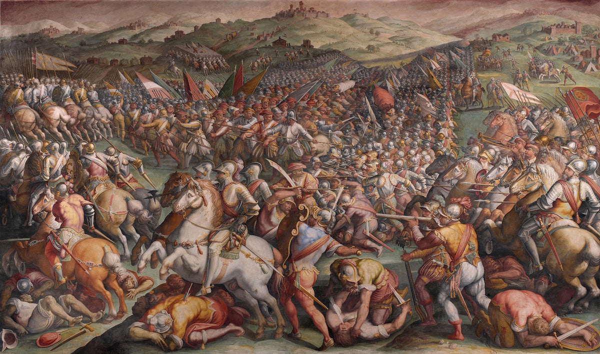 The battle of Marciano in Val di Chiana between 1570 and 1571