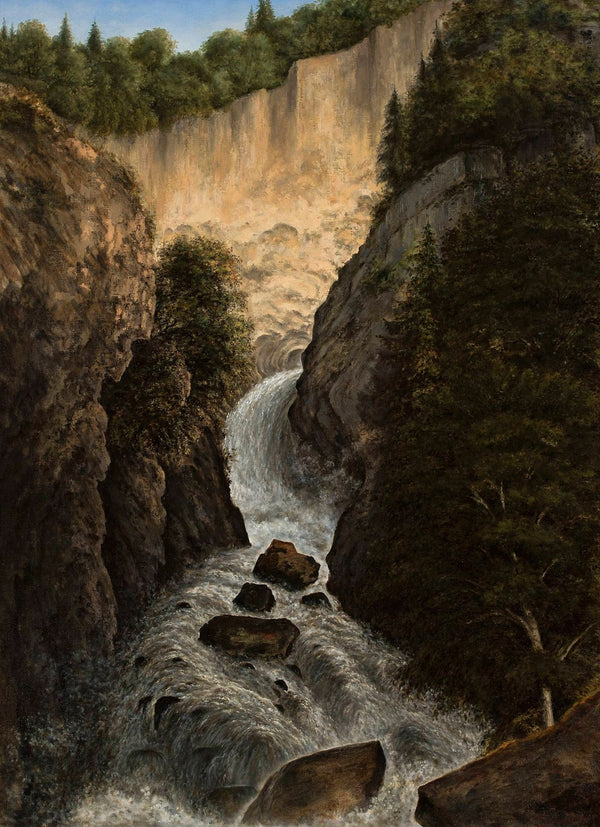 Mountain waterwall in St Gervais