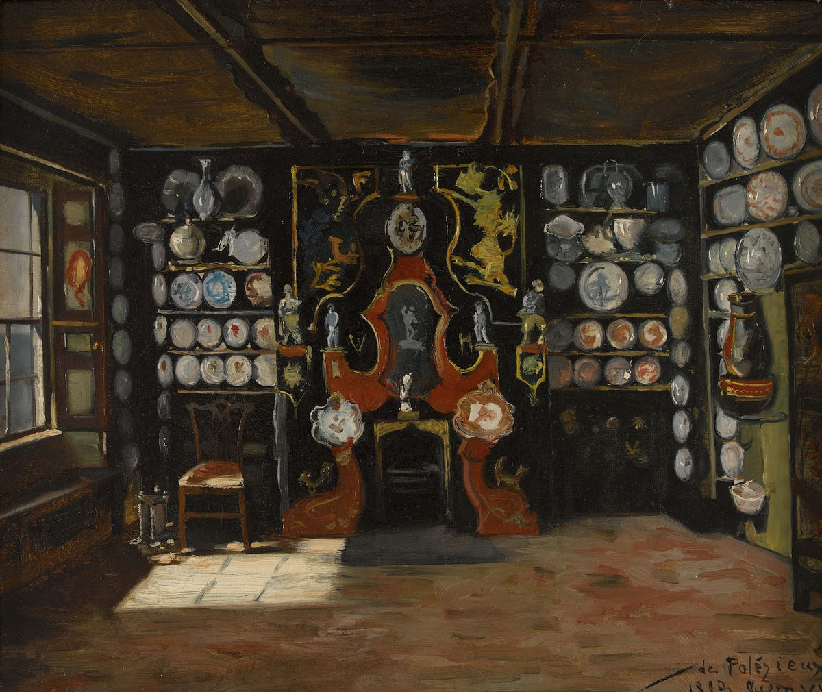 Salle à manger de Hauteville II maison de Juliette Drouet à Guernesey 1883