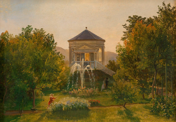 Das Gartenhaus beim Landhaus von Johann Baptist Weis in Speising 1845