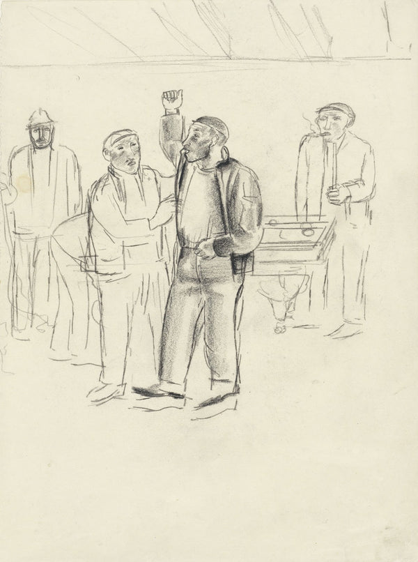 Argumenterende mannen bij een biljart 1913 1945
