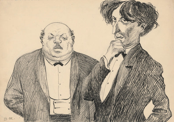 Common Work Satirical Drawing 1935