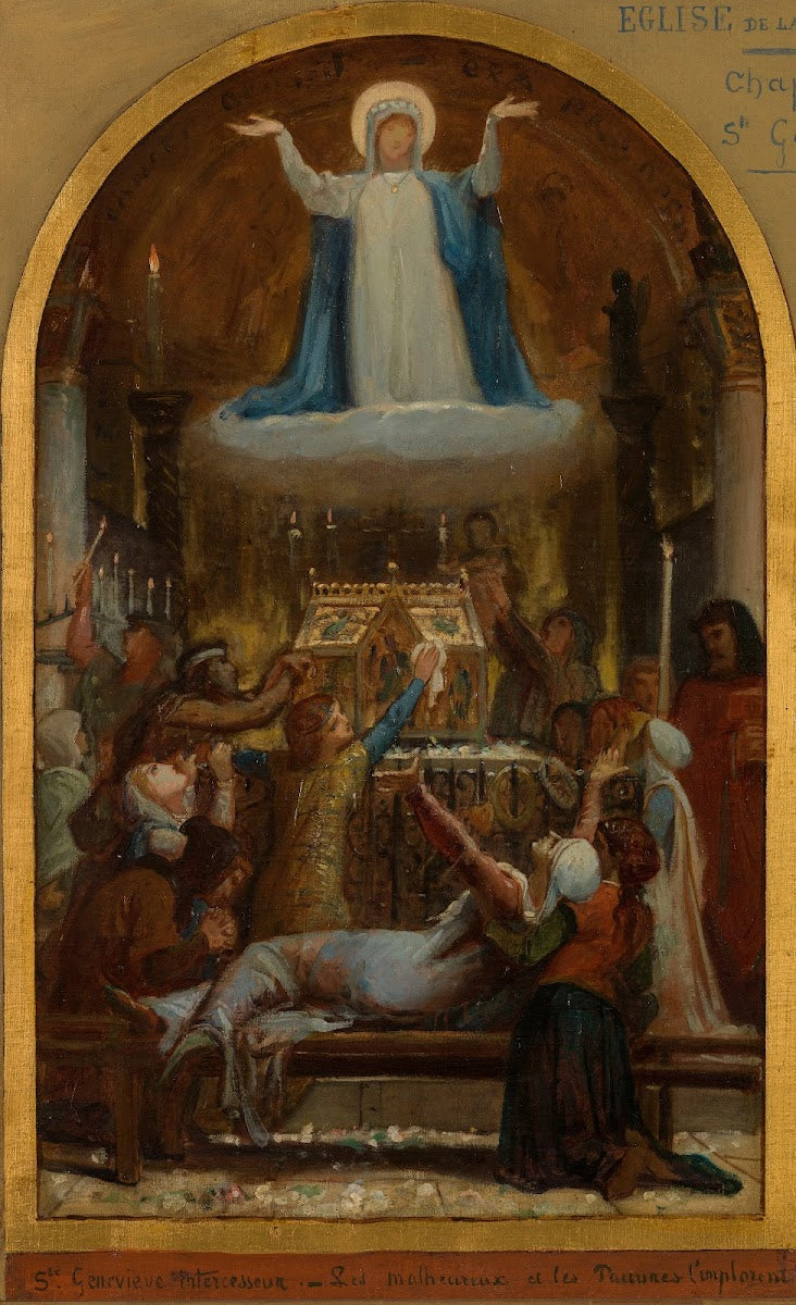 Les Malheureux et les pauvres implorent sainte Geneviève intercesseur 1873