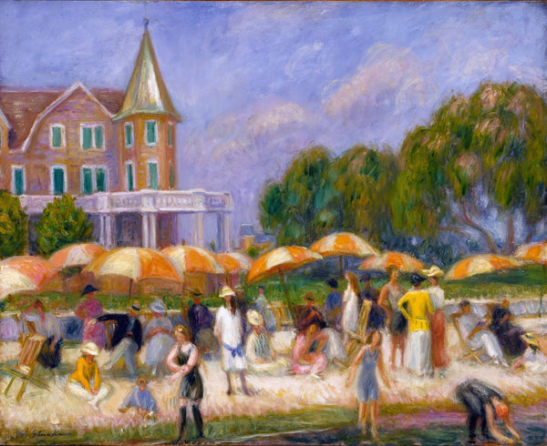 Beach Umbrellas at Blue Point ca 1915