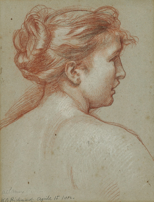 Study of a female head seen from behind 1882