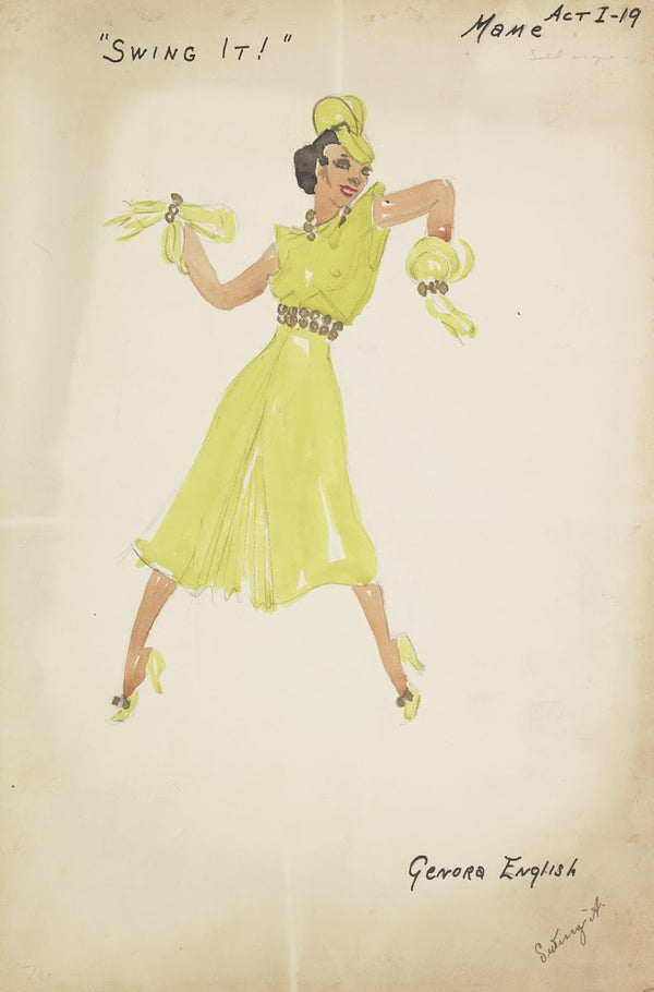 Swing It Mame Green gown green gloves green pumps green hat 1934 1943
