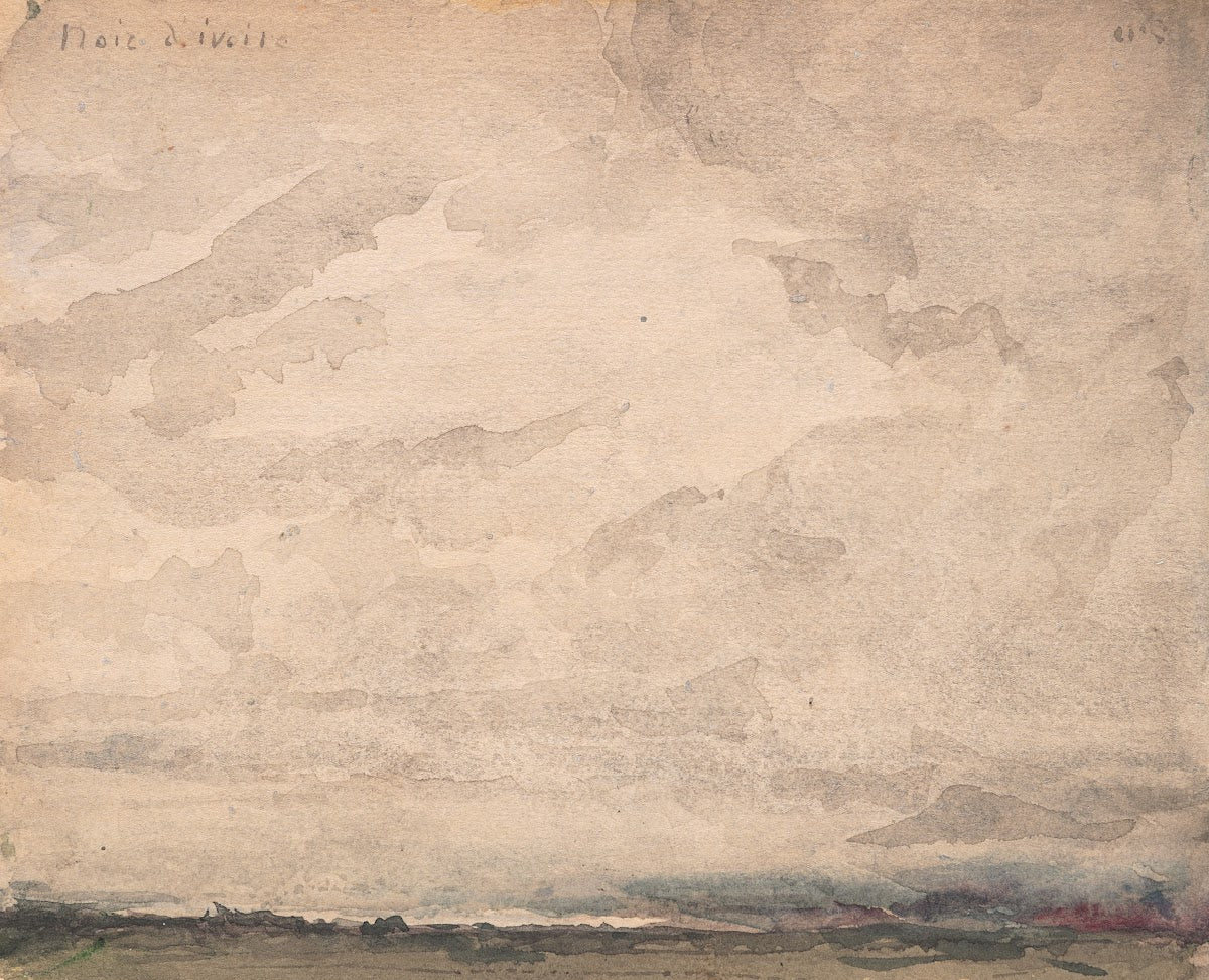 Regnerischer Himmel über einer Seelandschaft 1892