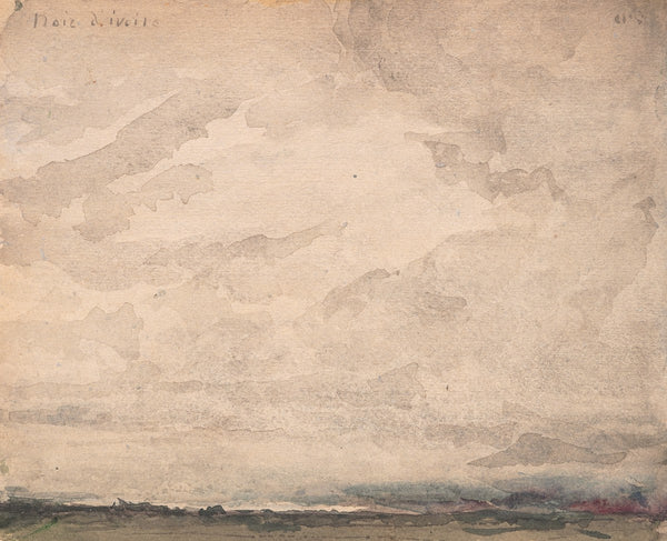 Regnerischer Himmel über einer Seelandschaft 1892