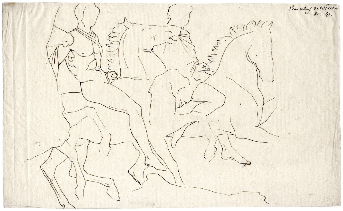 Two horsemen after the south frieze of the Parthenon