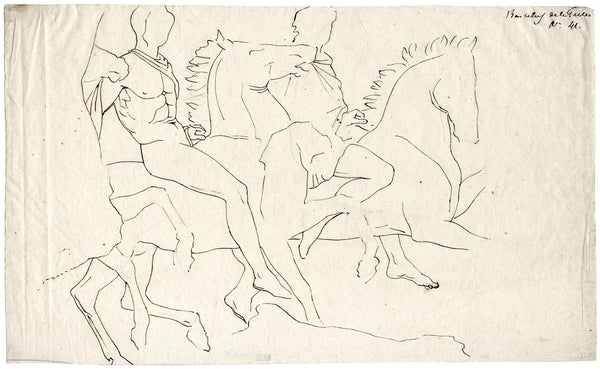 Two horsemen after the south frieze of the Parthenon