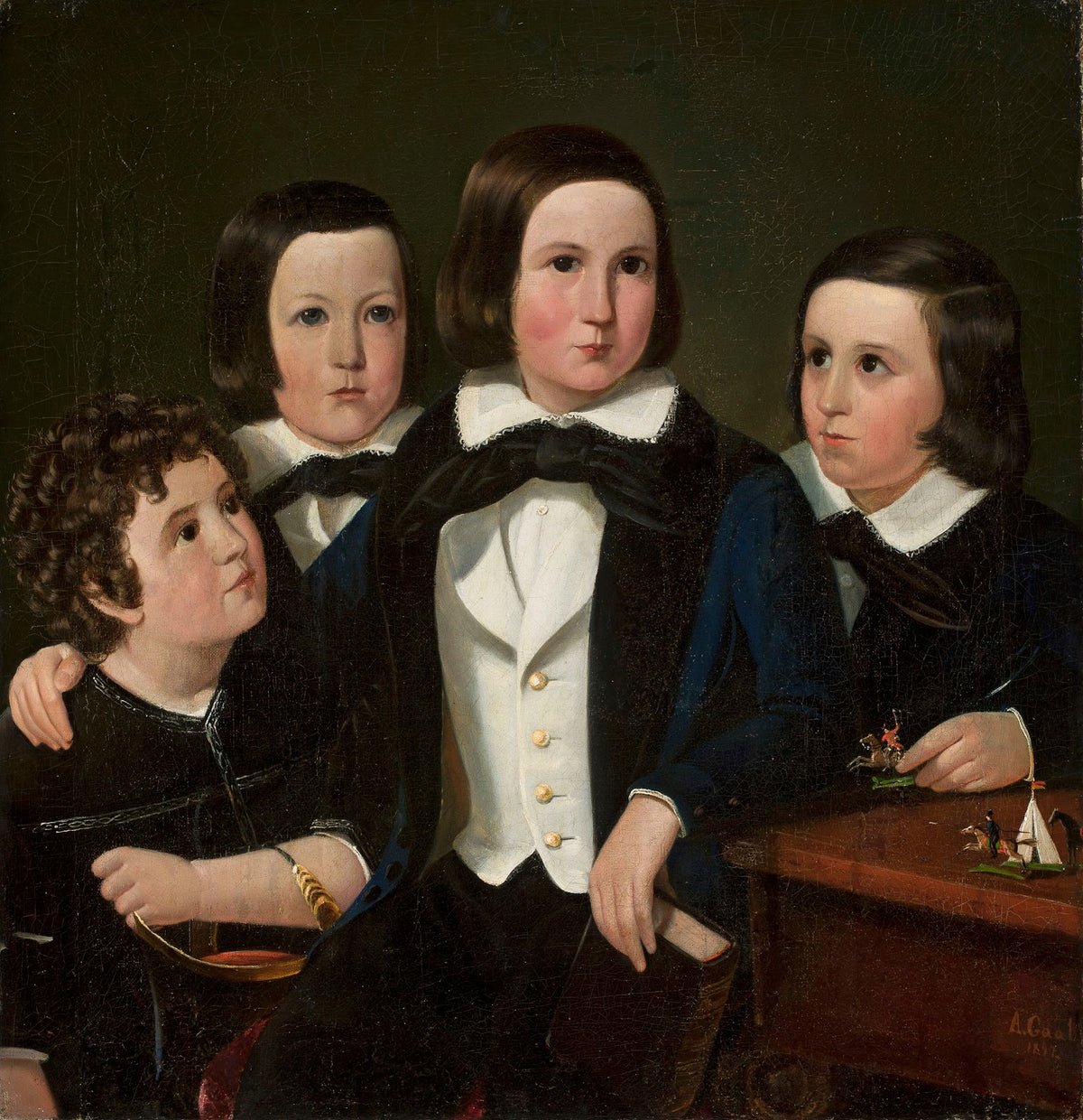 Collective portrait of the Eggel brothers Herman Franz August and Edgar 1847