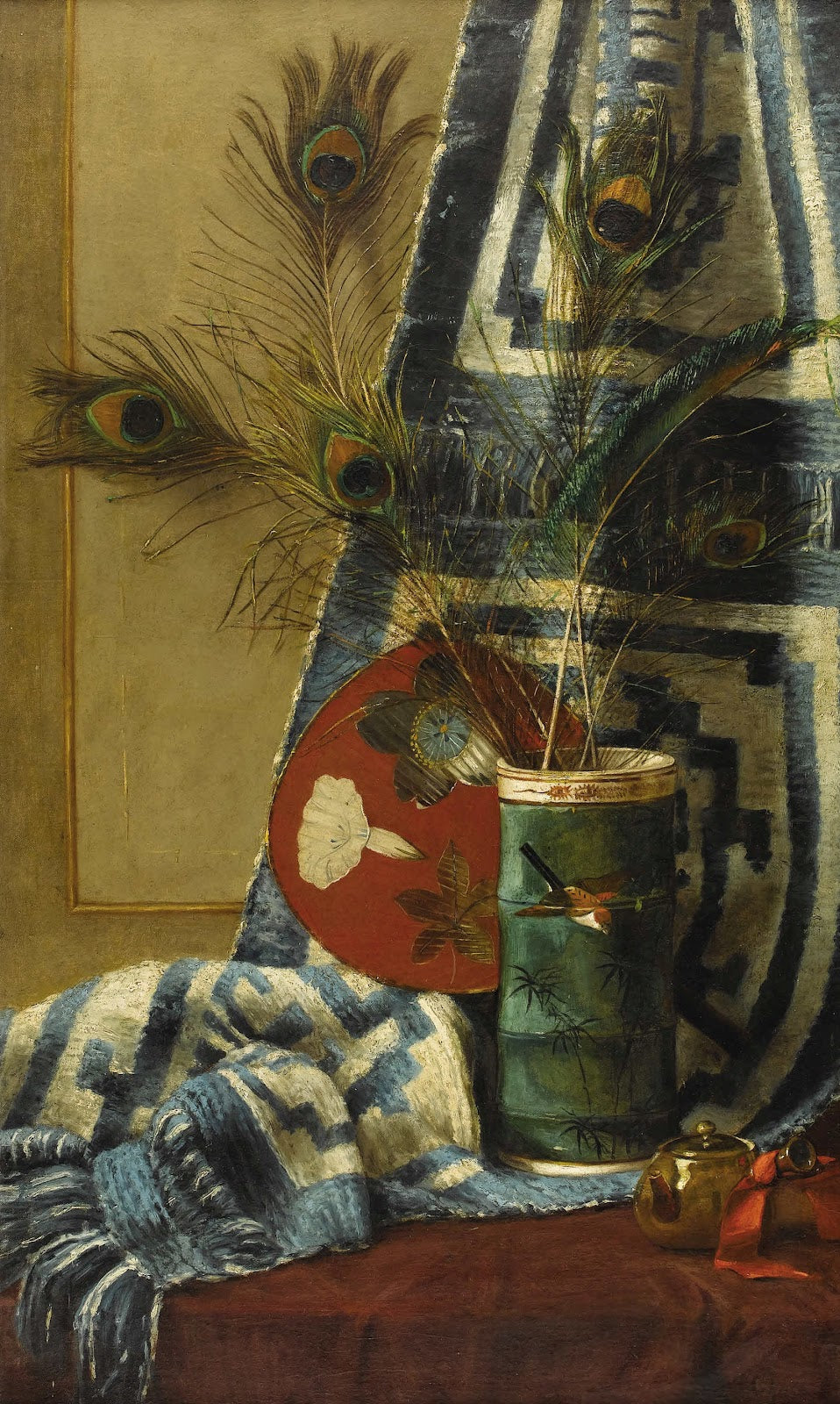 Still Life with Peacock Feathers