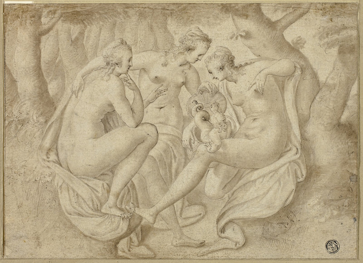 Cecrops Daughters Uncover Erichthonius 1577 78