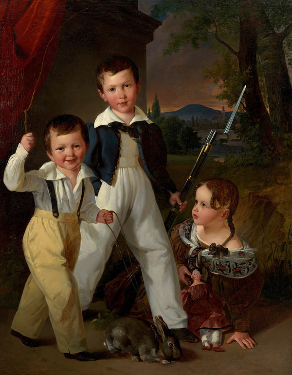 Carl Mathias und Katherine Wisgrill als Kinder 1832