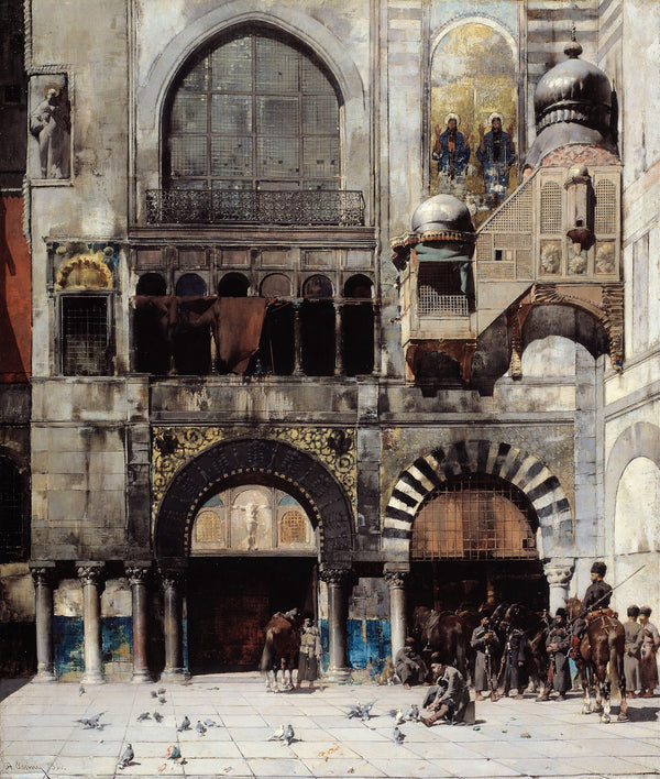 Circassian Cavalry Awaiting their Commanding Officer at the Door of a Byzantine