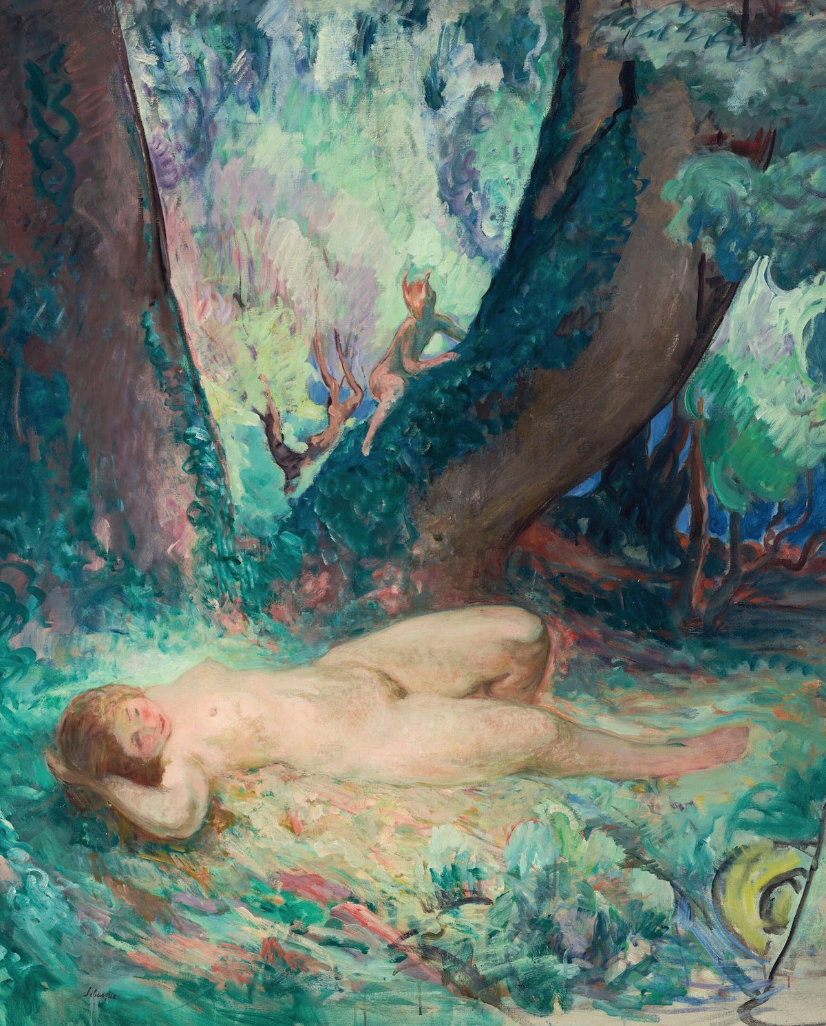 Nu au petit faune circa 1910