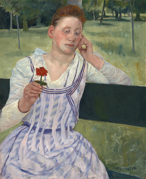 Woman with a Red Zinnia 1891