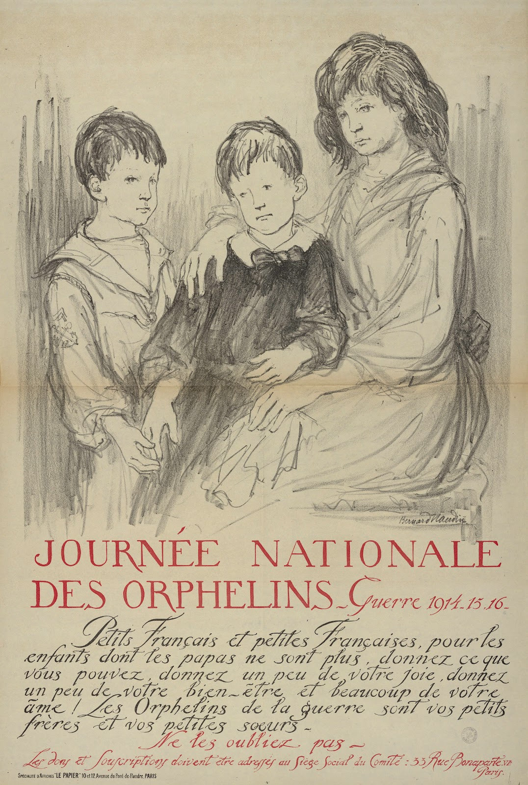 Journée nationale des orphelins Guerre 1914 15 16 1916