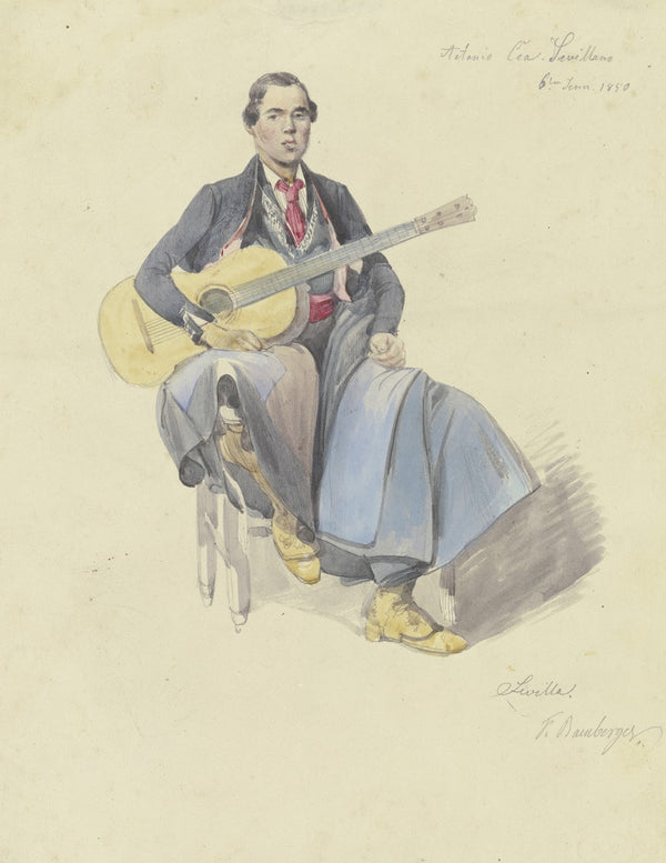 Spaniard with guitar 1850