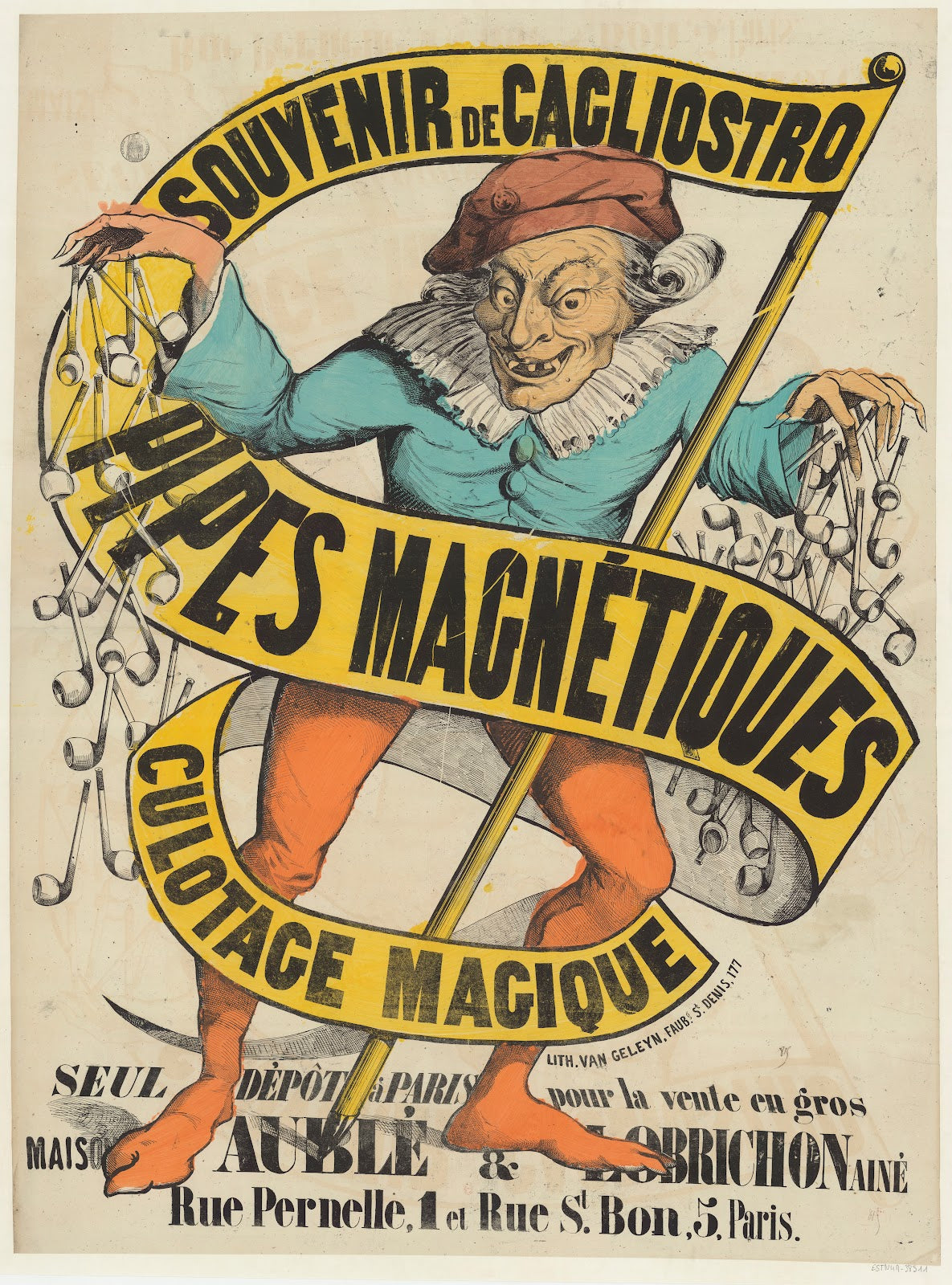 Souvenir de Cagliostro Pipes magnétiques culotage magique 1859
