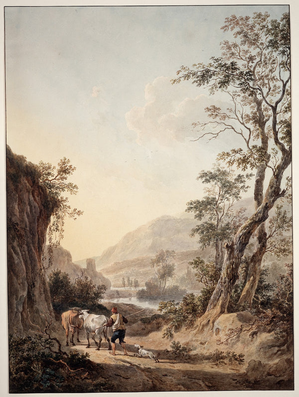 Italianisierende Landschaft mit einem Hirten ca 1790 1795