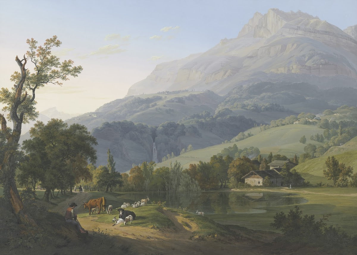 Vue de lAiguille de Varens de la Cascade de Chêde du Village de ce même nom pri