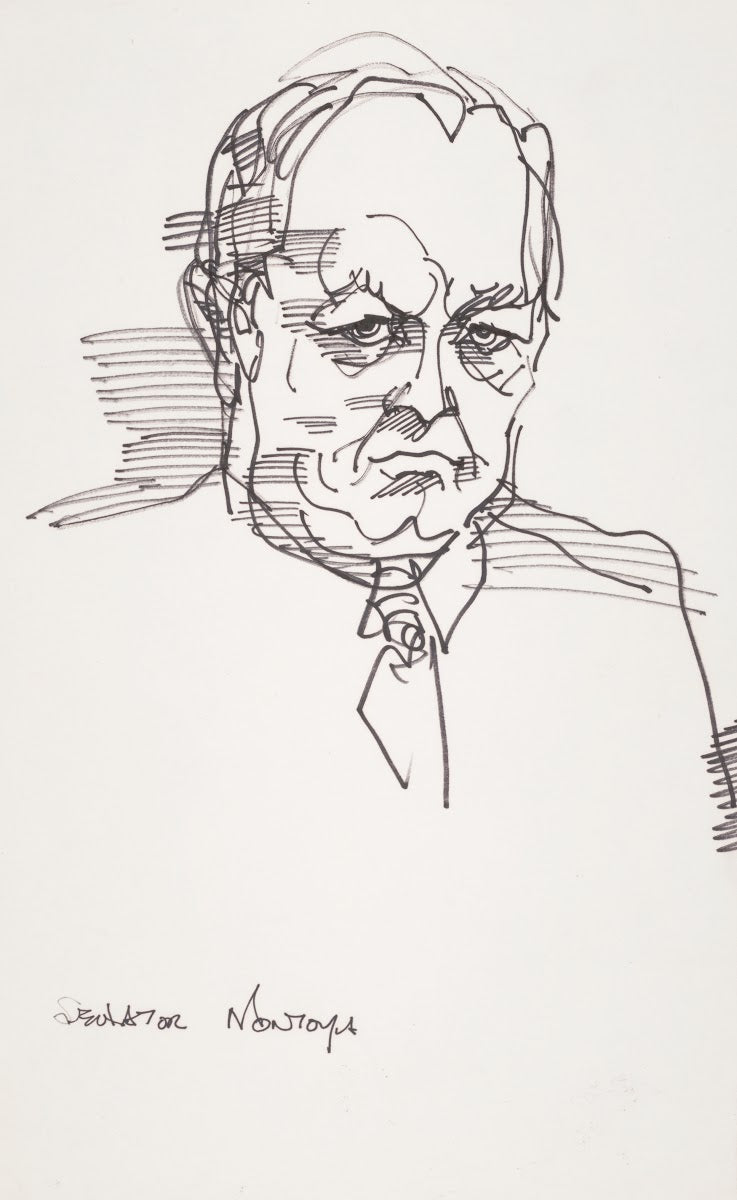Senator Joseph M Montoya a member of the Senate Watergate Committee 1973