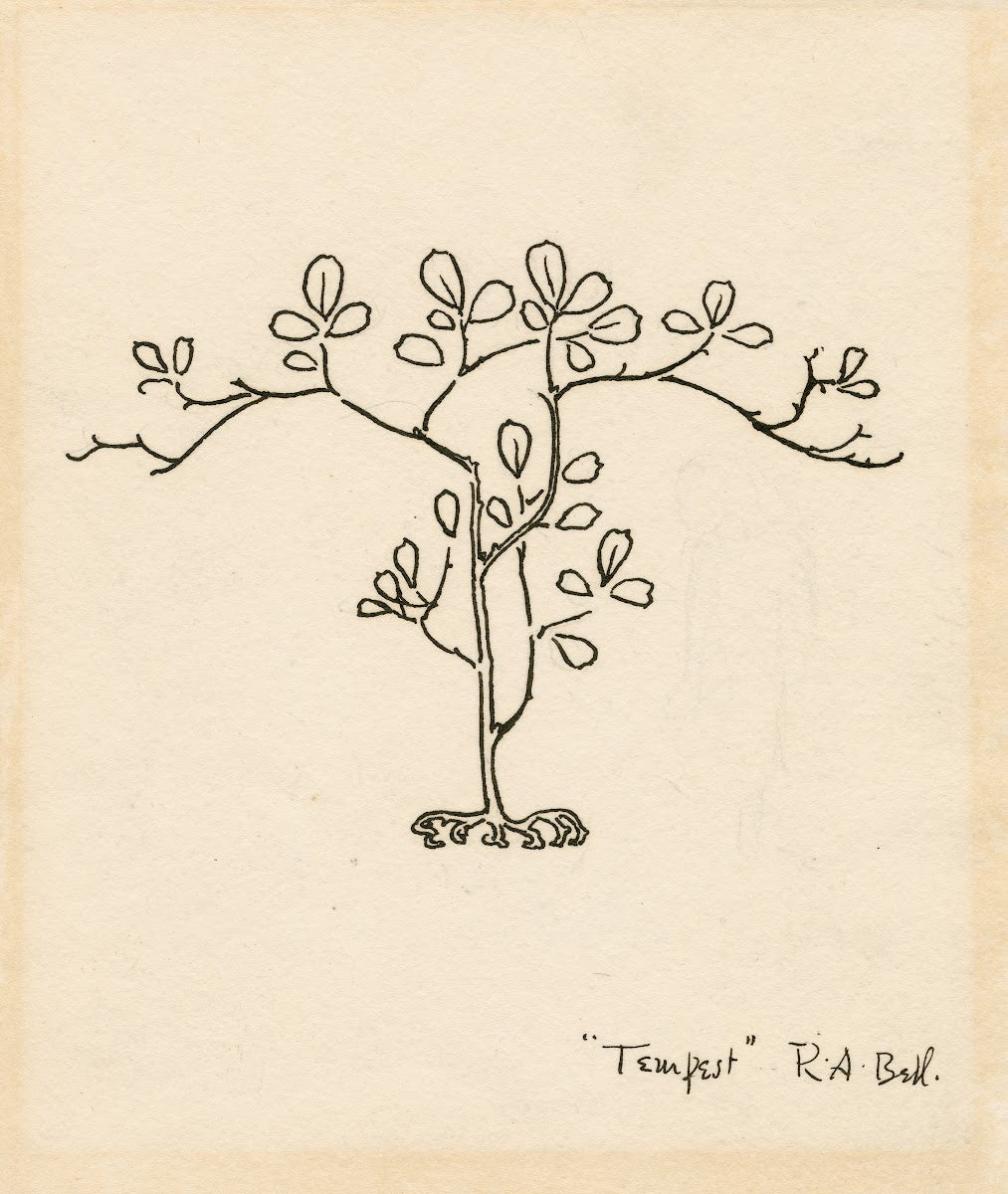 The Tempest Decorative botanical motif 1900