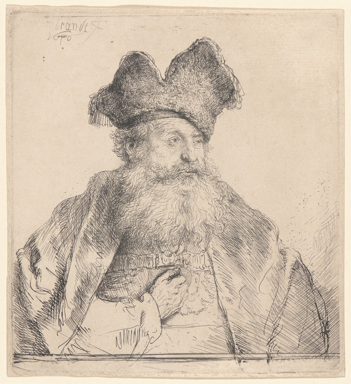 Old Man with a Divided Fur Cap 1640