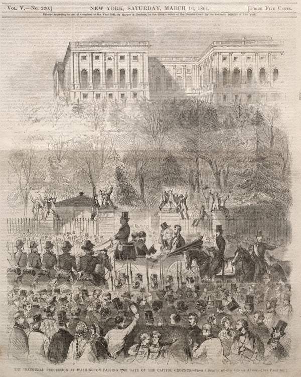 The Inaugural Procession at Washington Passing the Gate of the Capital Grounds 1