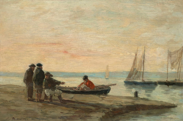 Port aux environs dHonfleur circa 1854 1857