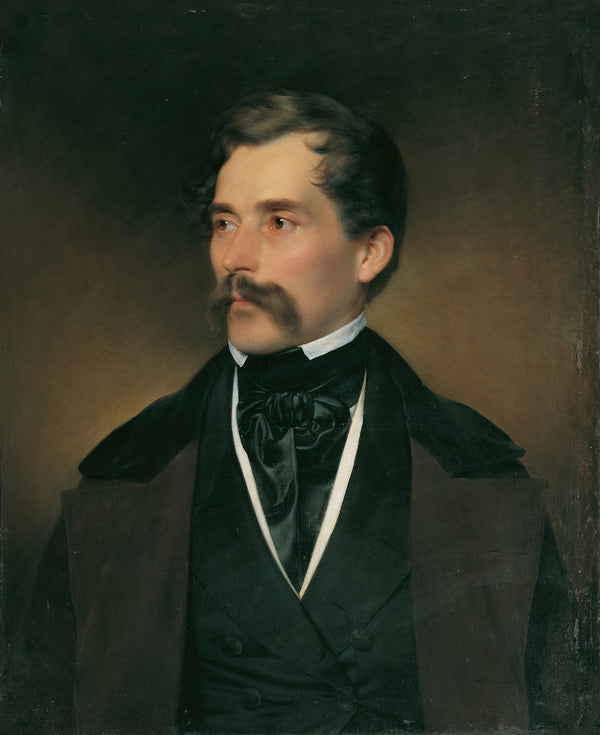 Porträt eines grauhaarigen Herrn mit Schnurrbart 1849